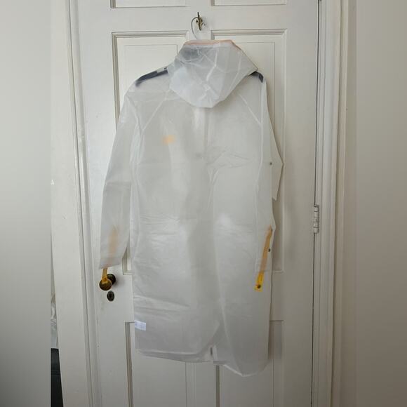 Amazon TPU Clear Transparent Hooded Raincoat Jacket Poncho - large - Picture 3 of 9